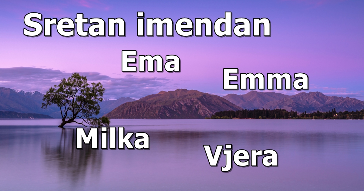 Evo što znače njihova imena Zagorje International Saznajte više